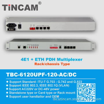 4e1 100m Pdh Multiplexer 19inch Rack Type 120 Ohm